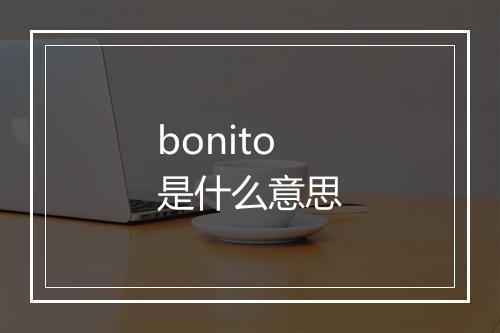 bonito是什么意思