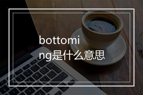 bottoming是什么意思