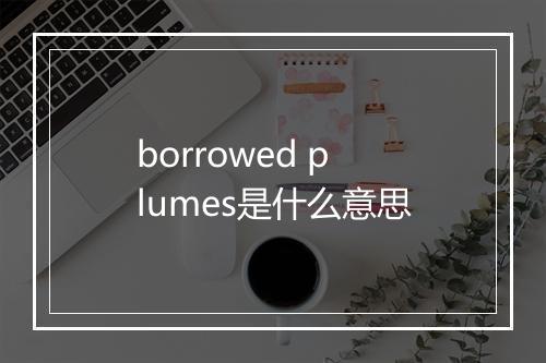 borrowed plumes是什么意思