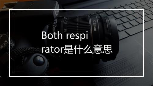 Both respirator是什么意思