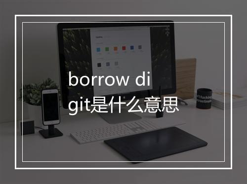 borrow digit是什么意思