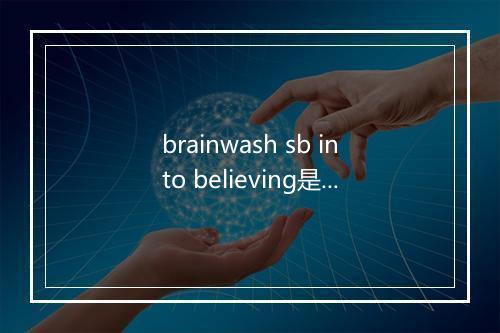 brainwash sb into believing是什么意思