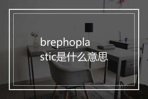 brephoplastic是什么意思