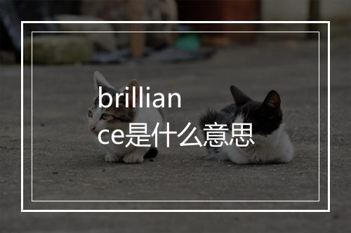 brilliance是什么意思