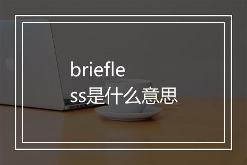 briefless是什么意思