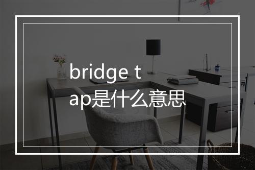 bridge tap是什么意思