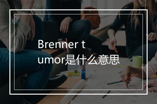 Brenner tumor是什么意思