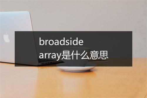 broadside array是什么意思