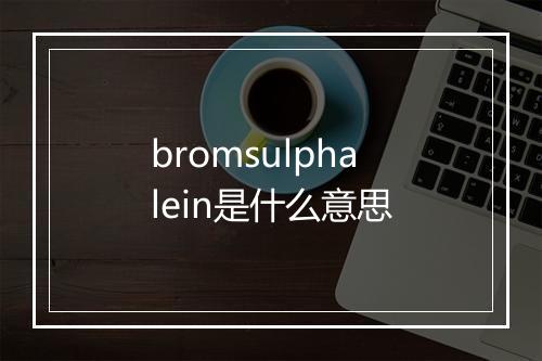 bromsulphalein是什么意思