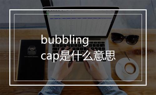 bubbling cap是什么意思