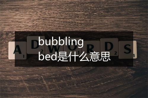 bubbling bed是什么意思