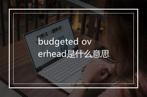 budgeted overhead是什么意思