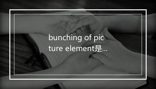 bunching of picture element是什么意思