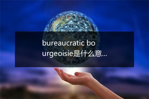 bureaucratic bourgeoisie是什么意思