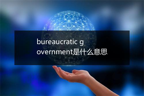 bureaucratic government是什么意思