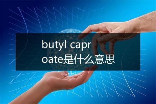 butyl caproate是什么意思