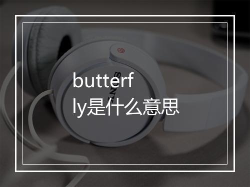 butterfly是什么意思