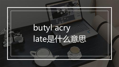 butyl acrylate是什么意思