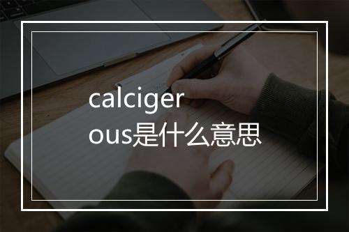 calcigerous是什么意思