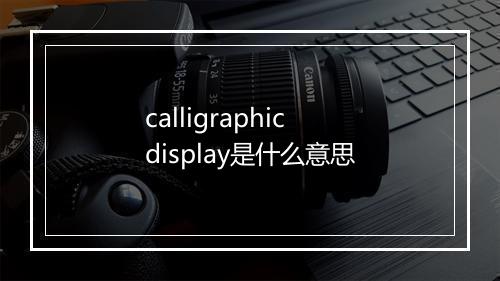 calligraphic display是什么意思