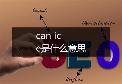 can ice是什么意思