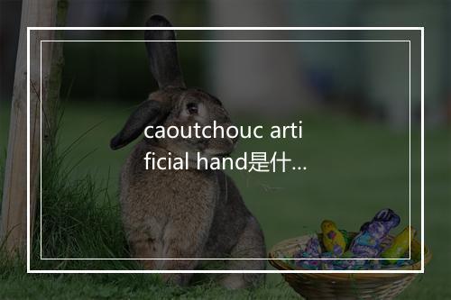 caoutchouc artificial hand是什么意思