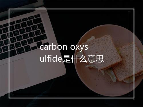 carbon oxysulfide是什么意思