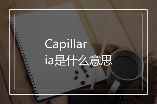 Capillaria是什么意思