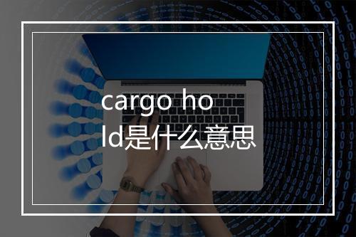 cargo hold是什么意思