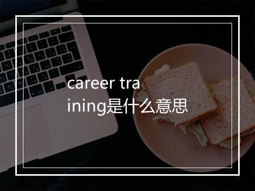 career training是什么意思