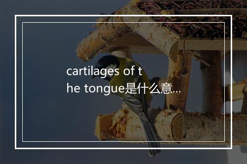 cartilages of the tongue是什么意思