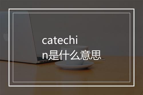 catechin是什么意思