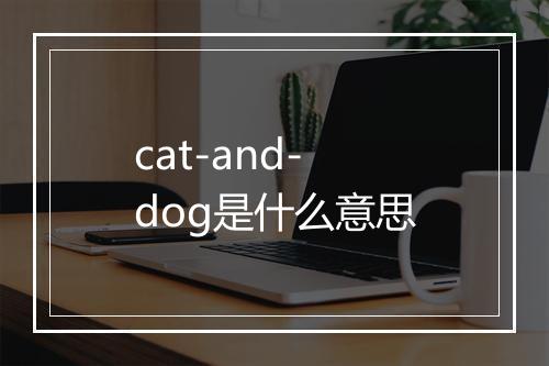 cat-and-dog是什么意思