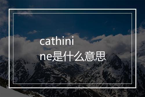 cathinine是什么意思