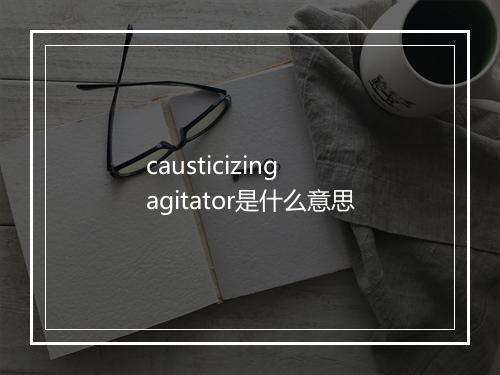 causticizing agitator是什么意思