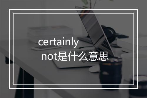 certainly not是什么意思