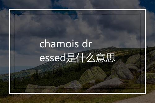 chamois dressed是什么意思