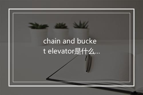 chain and bucket elevator是什么意思