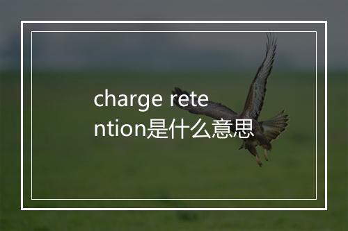 charge retention是什么意思