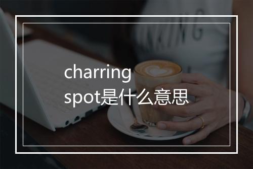 charring spot是什么意思