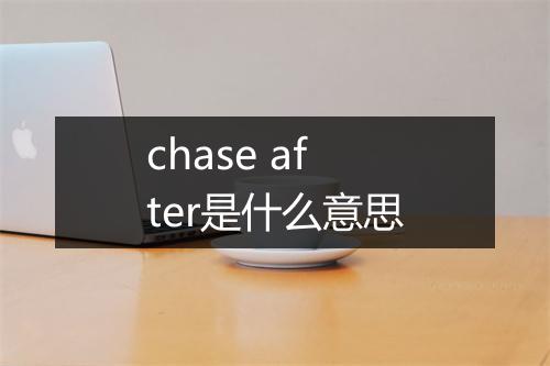 chase after是什么意思