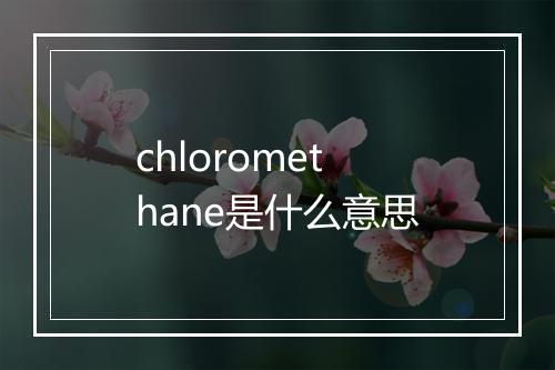 chloromethane是什么意思