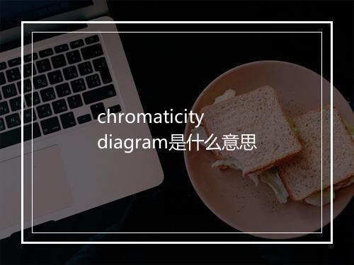 chromaticity diagram是什么意思