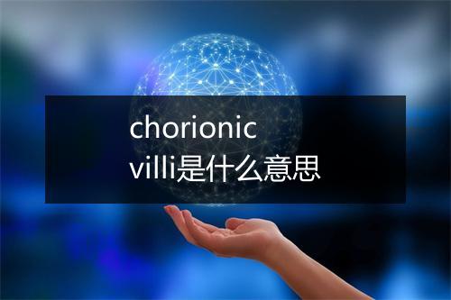 chorionic villi是什么意思