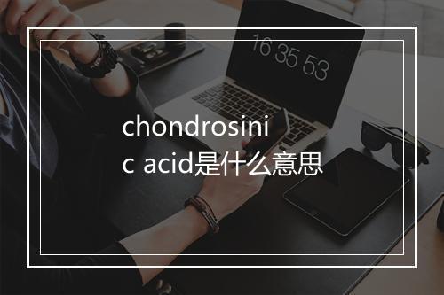 chondrosinic acid是什么意思