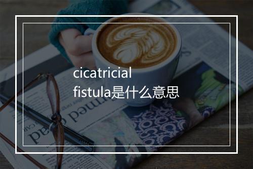 cicatricial fistula是什么意思