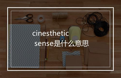 cinesthetic sense是什么意思