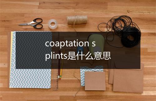 coaptation splints是什么意思