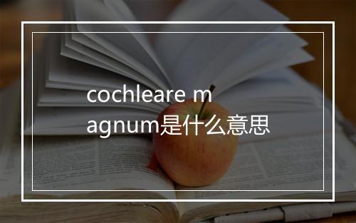 cochleare magnum是什么意思