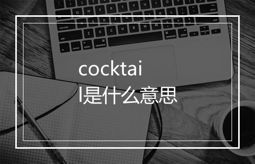 cocktail是什么意思